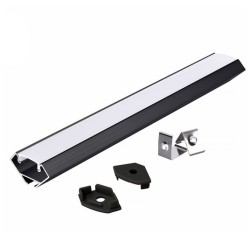 Profil negru 90 grade dispersor alb