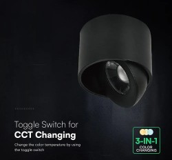 Spot negru orientabil led 12W