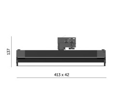 Spot led 36W negru pe sina