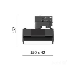 Spot negru liniar 12W pe sina