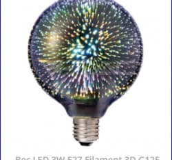 Bec ornamental 3D cu led Artificii