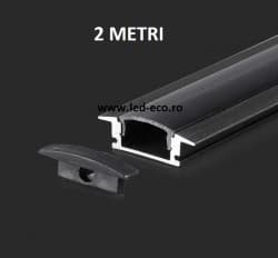 Profil led negru incastrat