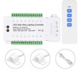 Controler inteligent iluminat trepte cu telecomanda