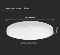 Plafoniera led cu senzor 24W