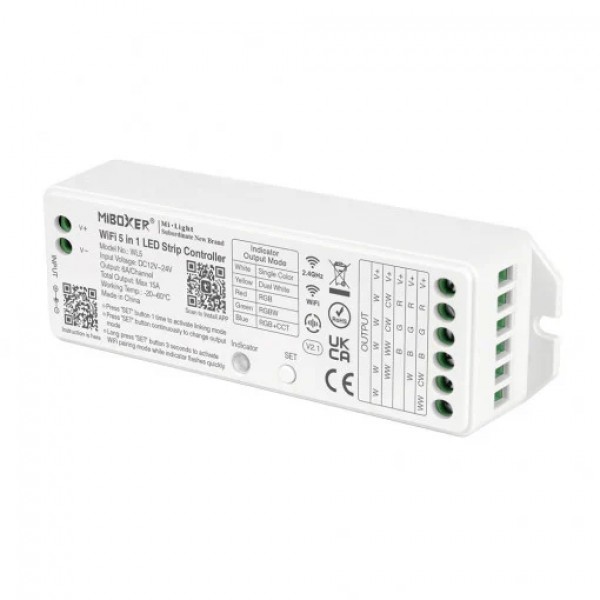 Controler Smart WI-FI RGB+CCT Tuya 15A