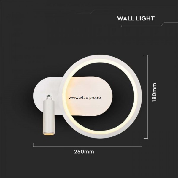 Aplica designer led 14W alba lumina neutra