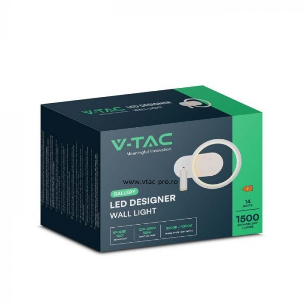 Aplica designer led 14W alba lumina neutra