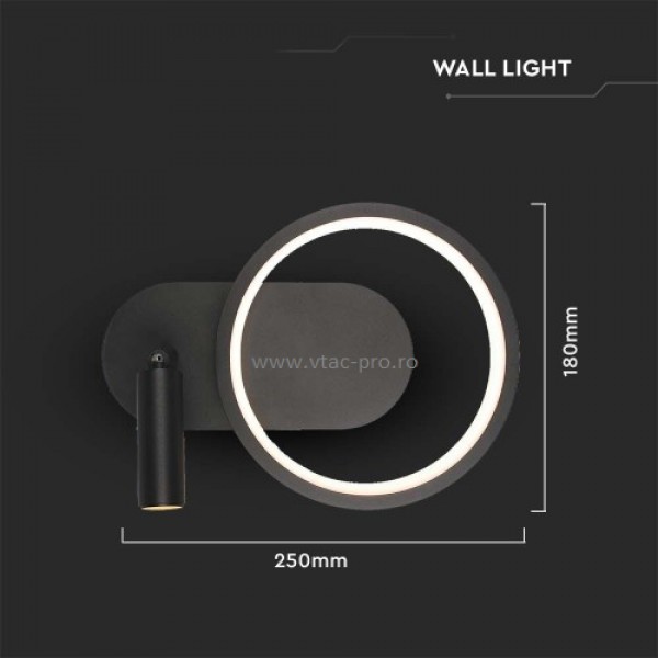 Aplica designer led 14W neagra