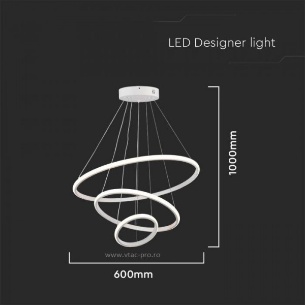 Lustra led designer 32W alba