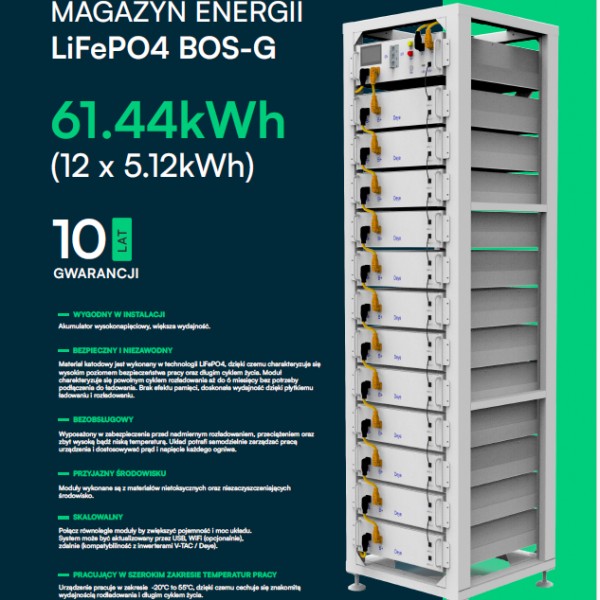 Kit invertor Deye Hybrid 50Kw Baterie 61,44Kw 