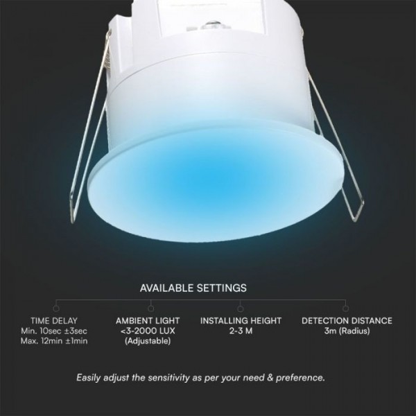 Senzor incastrat Alb IP54