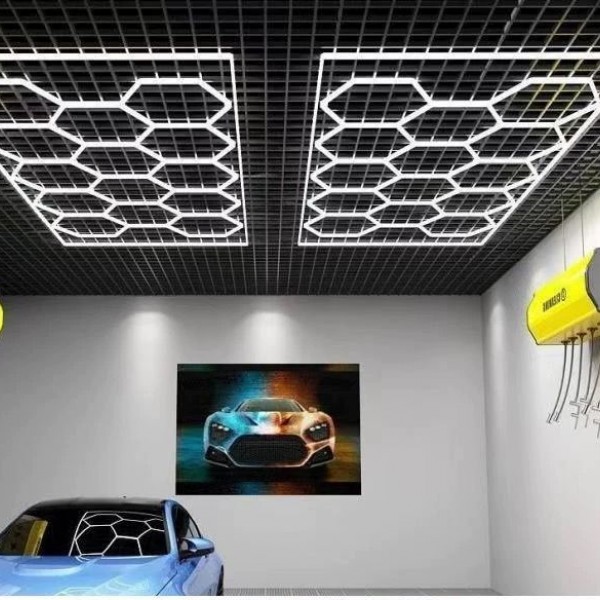 Tavan led honeycomb 14 hexagoane