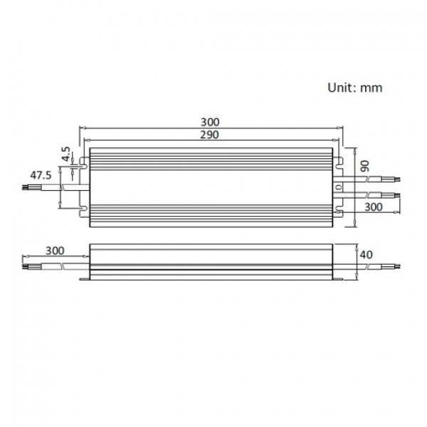 Sursa profesionala led 400W-24V IP67