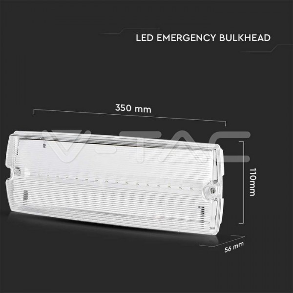 Lampa EXIT 3W IP65 cu acumulator 