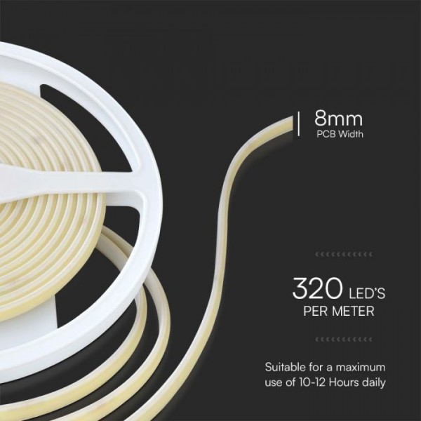 Banda led COB IP67 lumina albastra