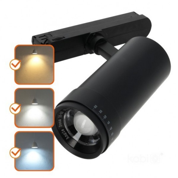 Proiector led pe sina 30W, CCT, 10-60 grade 