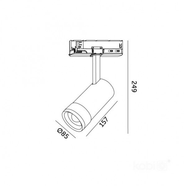 Proiector led pe sina 30W, CCT, 10-60 grade 