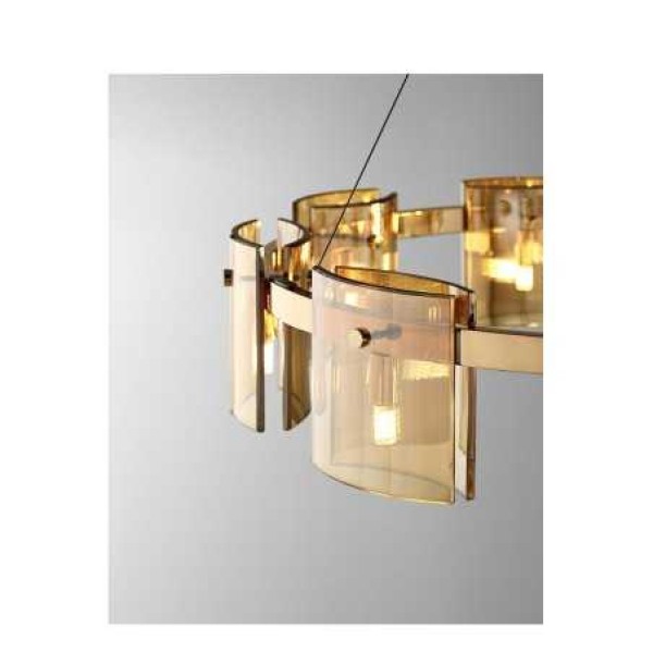 Lustra moderna din sticla cu 9 becuri