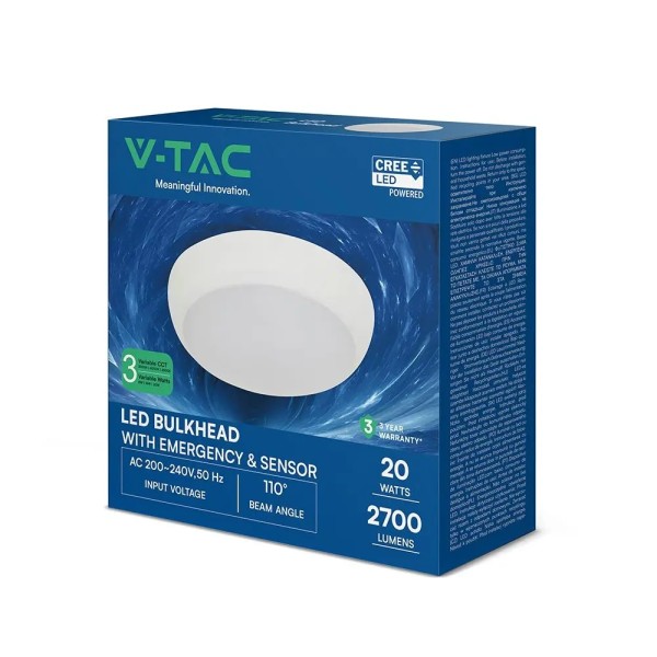 Plafoniera led cu kit emergenta si senzor