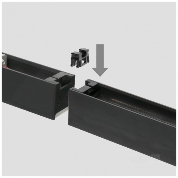 Lampa liniara neagra led CCT 40W