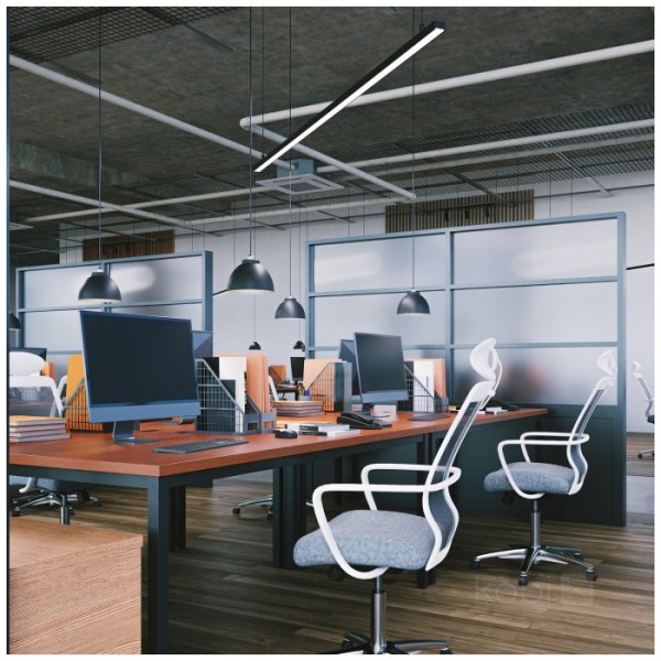 Lampa liniara neagra led CCT 40W