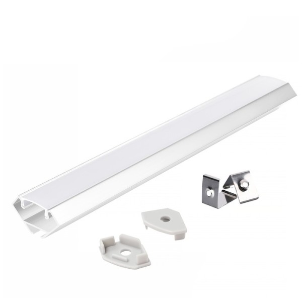 Profil aluminiu alb 90 grade