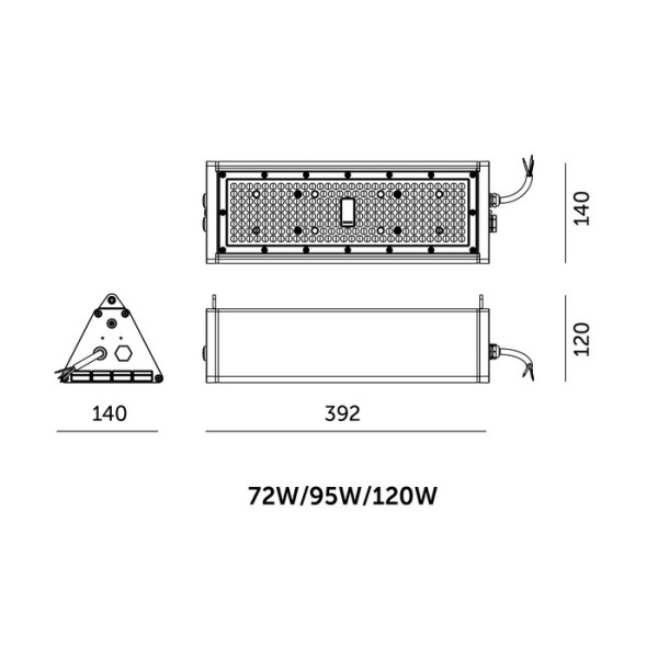Lampa industriala liniara profesionala led 120W