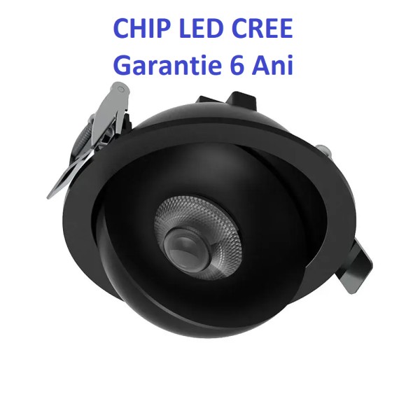 Spoturi negre orientabile led CREE 18W