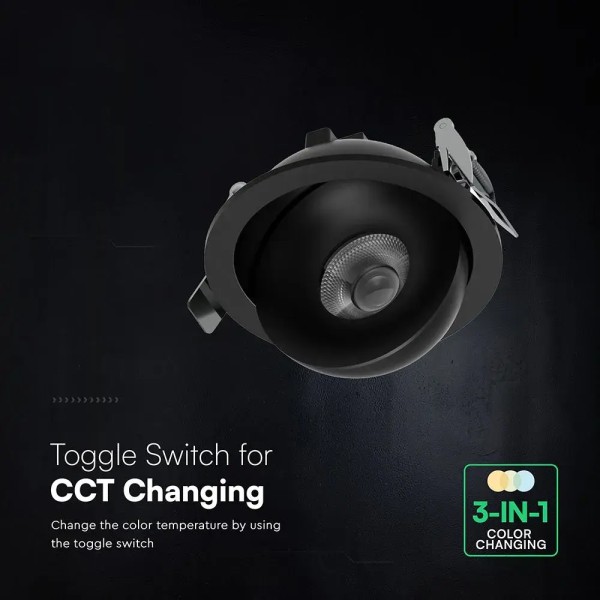 Spoturi negre orientabile led CREE 18W