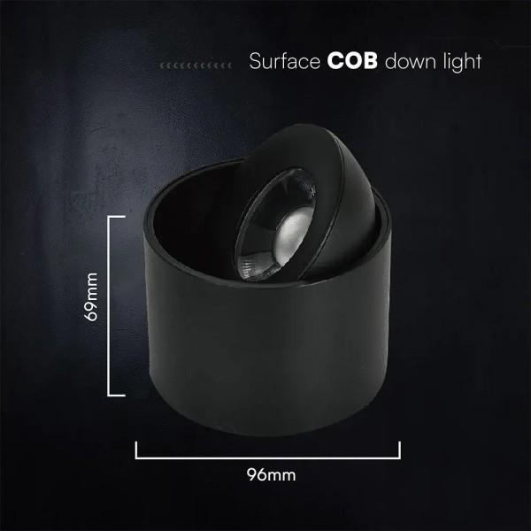 Spot negru aplict 18W led CCT