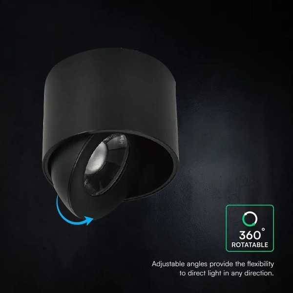 Spot negru aplict 18W led CCT
