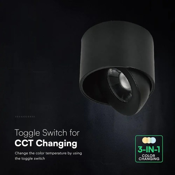 Spot negru orientabil led 12W