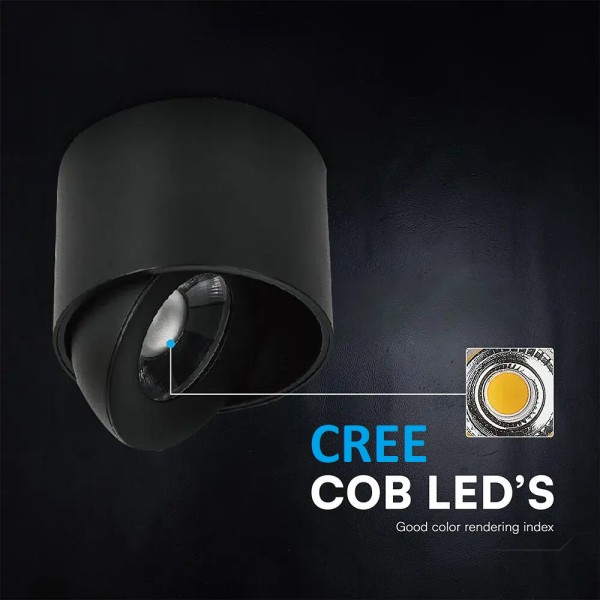 Spot negru orientabil led 12W