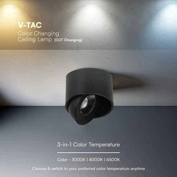 Spot negru orientabil led 12W