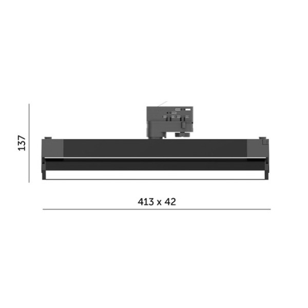 Spot led 36W negru pe sina