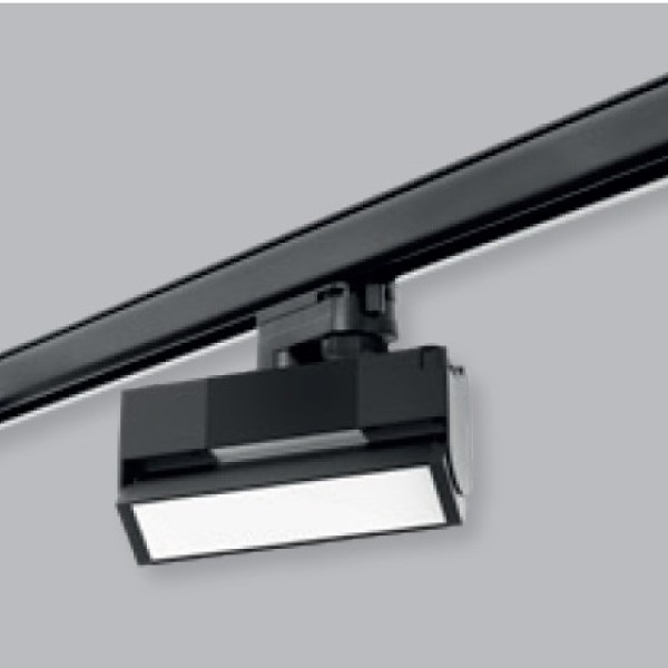 Spot negru liniar 12W pe sina