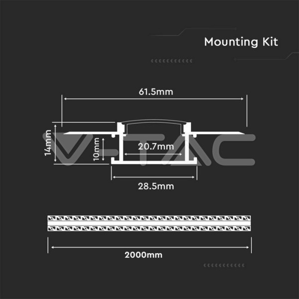 Profile benzi led incastrate