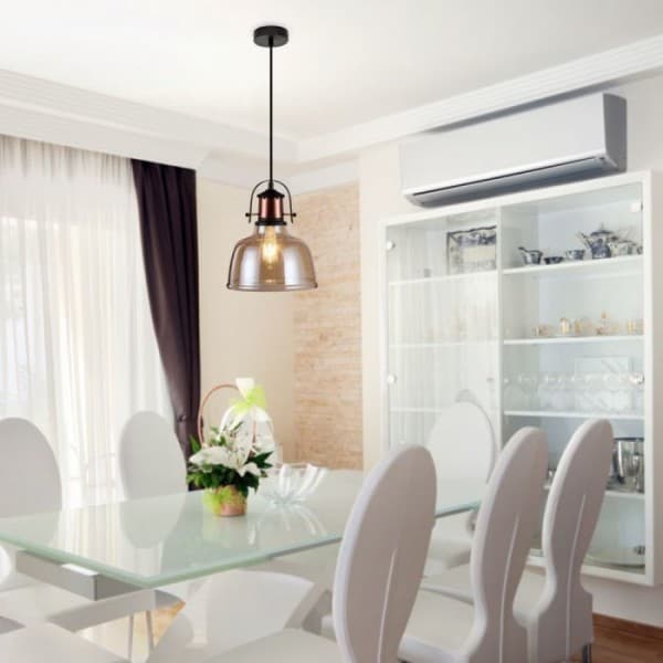 Lampa Vintage abajur din sticla Amber