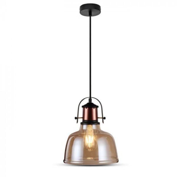 Lampa Vintage abajur din sticla Amber