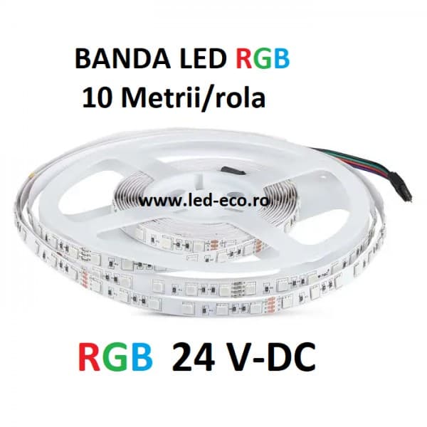 Banda led RGB 24V 10 metri