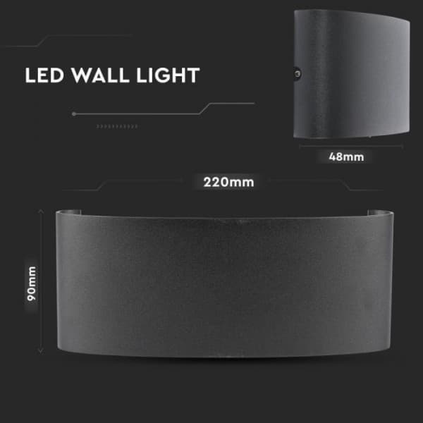 Aplica led exterior 8W neagra