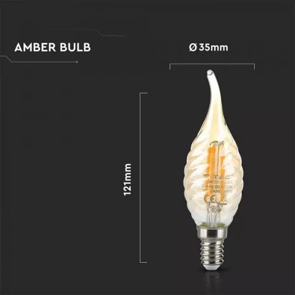 Bec 4W led filament lumanare