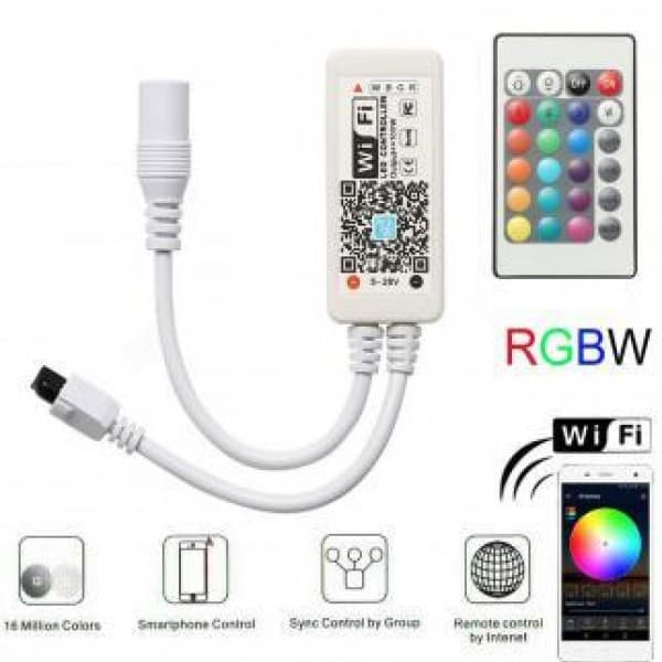 Controler smart rgbw cu wifi si telecomanda ir