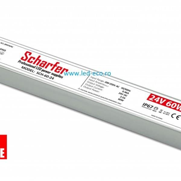 Sursa profesionala led 60W 24V IP67