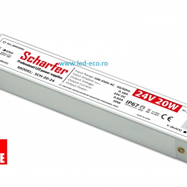 Sursa led profesionala 20W 24V IP67