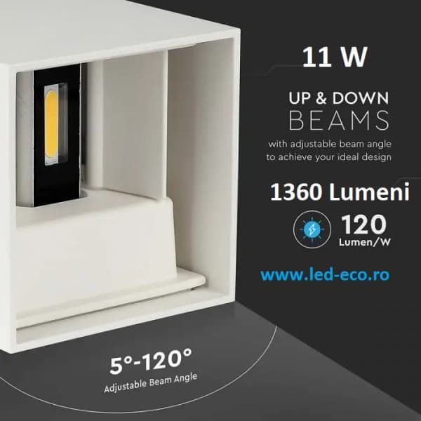 Aplica led 11W unghi ajustabil