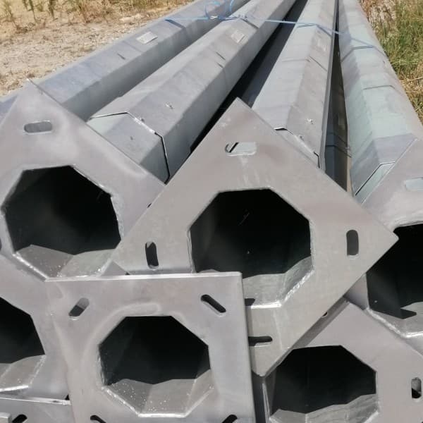 Stalp iluminat stradal tabla zincata 4mm H 9 metri