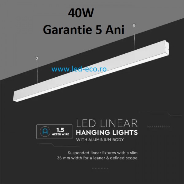 Lampa liniara suspendata led 40w