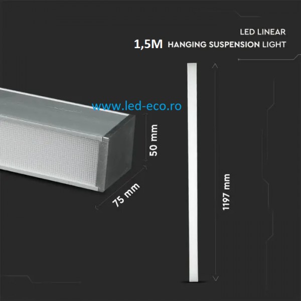 Lampa dimabila liniara suspendata 40W