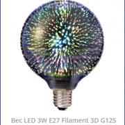 Bec ornamental 3D cu led Artificii